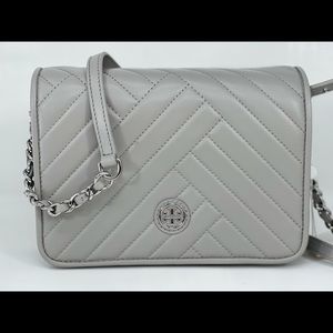 NEW Tory Burch Grey Alexa Combo Crossbody $428